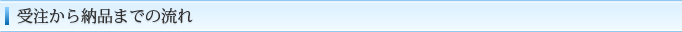 受注から納品までの流れ